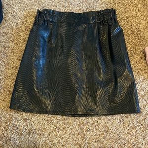 snake skin textured skirt